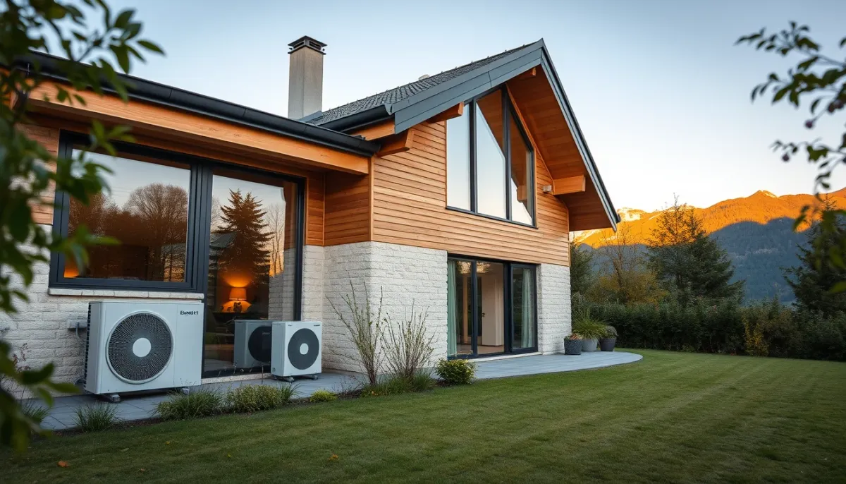 Maison en Savoie équipée d'une pompe à chaleur pour plancher chauffant rafraîchissant