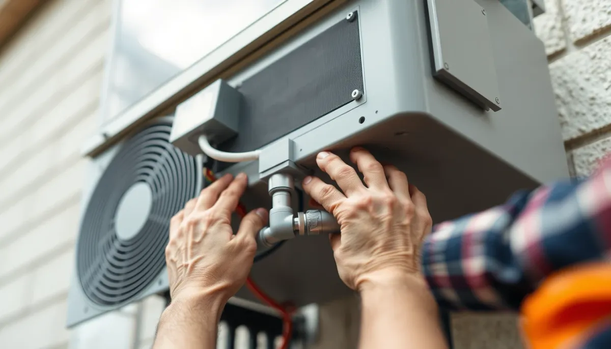 Installation d'une unité extérieure de pompe à chaleur Daikin Altherma par un professionnel