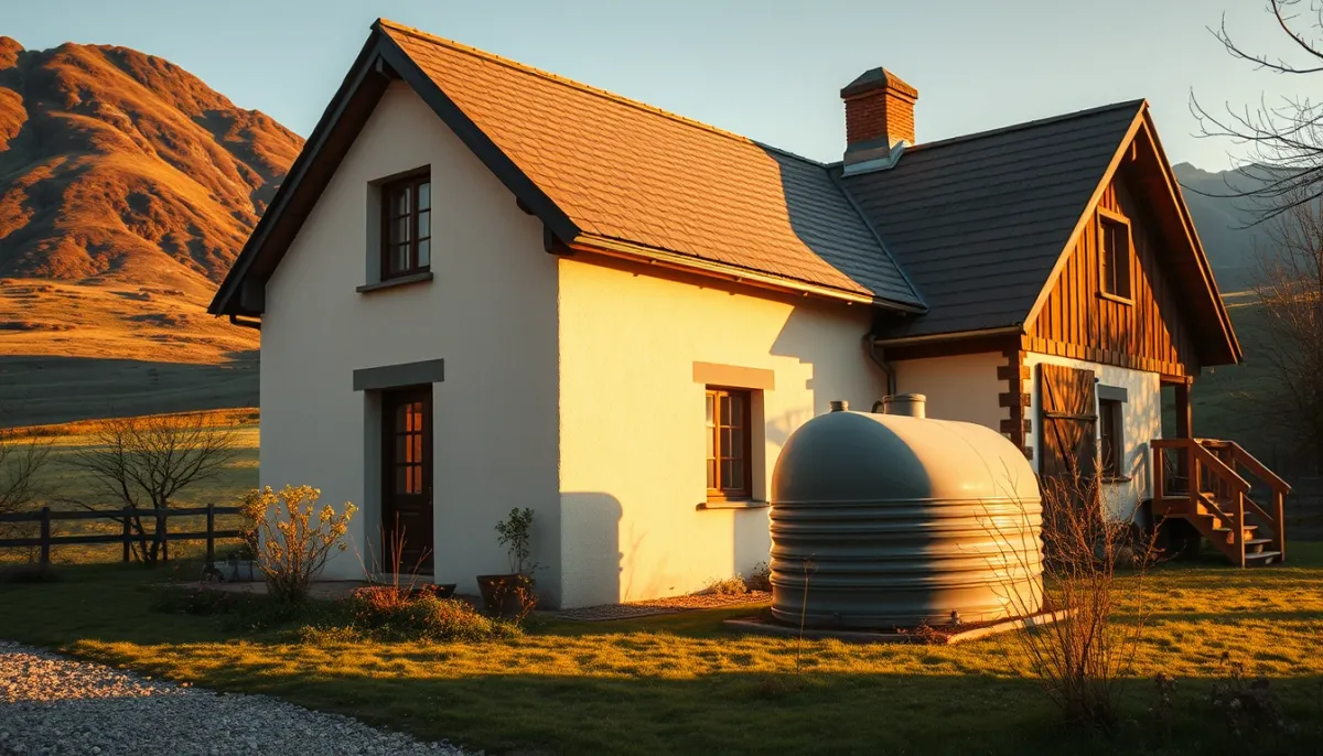 Maison en Savoie équipée d'une chaudière fioul Atlantic avec cuve de stockage
